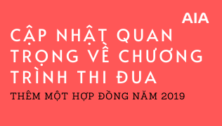 CẬP NHẬT QUAN TRỌNG VỀ CHƯƠNG TRÌNH THI ĐUA THÊM MỘT HỢP ĐỒNG NĂM 2019