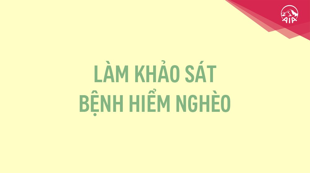 Ý TƯỞNG BÁN HÀNG KỲ 14: LÀM KHẢO SÁT BỆNH HIỂM NGHÈO