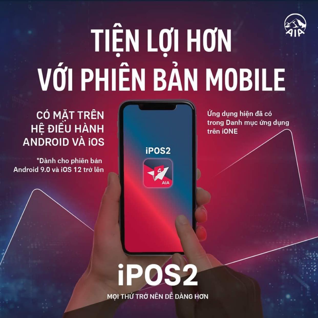 AIA ra mắt iPOS2 phiên bản điện thoại